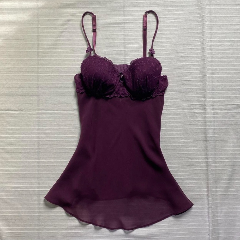 Purple Lace Trim Camisole